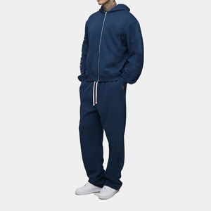 Ensemble de survêtement tendance avec sweat à capuche oversize brodé BM et pantalon de jogging ample - Product Image 4