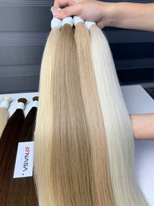 Extensiones de cabello humano crudo de alta calidad sin procesar 100%, cabello crudo tejido con extremos gruesos, estilos rectos naturales para mujer - Product Image 5
