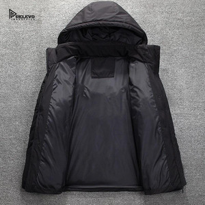 Chaqueta Acolchada con Capucha para Hombre, 300 GSM, Tela de Poliéster, Gruesa, Cálida y Aislante, Ropa de Invierno, Logotipo Personalizado - Product Image 6
