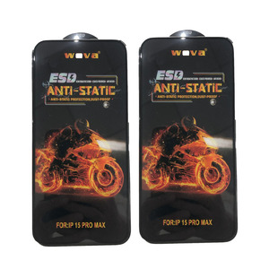 Protector de pantalla de vidrio templado antiestático a prueba de polvo móvil de alta calidad Weva Esd para Iphone 15 pro Max - Product Image 2