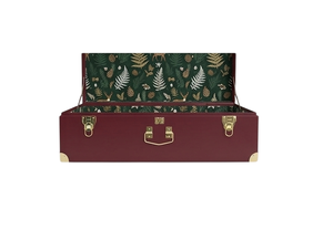 Royal Metal Storage Trunk <b>Box</b> Lidded Rectangle Medium Capacity Stackable Home Organization Blue with Copper Accents Trunk <b>Box</b> - Product Image 3