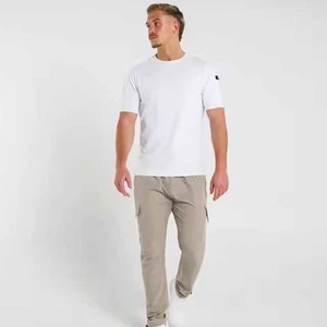 Camiseta de Algodón para Hombre, Verano 2026, Color Sólido, Cuello Redondo Simple, Elástica, Corte Ajustado - Product Image 5