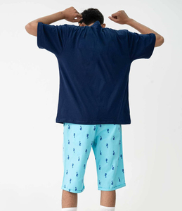 Pantalones Cortos Bermuda de Algodón Estampado para Hombre, Cintura Media, Cierre Elástico, Estilo Casual - Product Image 3