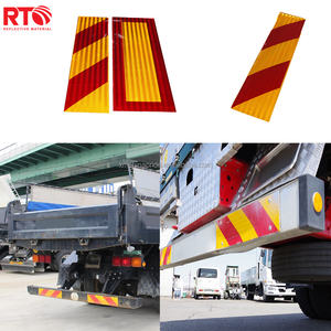 عاكسات شيفرون طويلة بشعار مخصص باللون الأصفر والأحمر والأبيض ، بملصق عاكس للشاحنات - Product Image 5