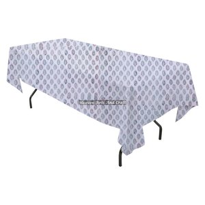 Mantel Rectangular de Lujo de 70x126 Pulgadas con Estampado a Mano para Decoración de Bodas y Eventos, Mantelería de Jaipur, India - Product Image 2