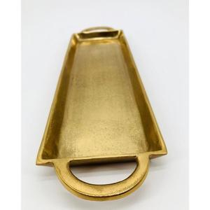 Modern Luxury <b>Trays</b> With Fancy Handles Wedding Decor Tableware Food Serving <b>Tray</b> Decorative Metal <b>Trays</b> For Parties Event Uses - Product Image 6