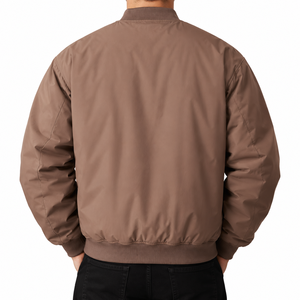 Chaqueta Bomber de Nailon con Logotipo Personalizado Bordado al por Mayor para Hombre, Chaqueta de Moda Térmica Gruesa Informal de Lona para Invierno - Product Image 2