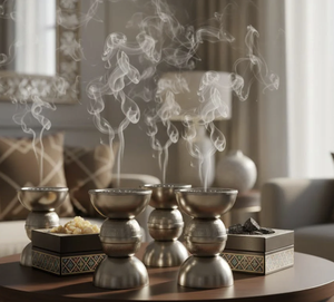 Juego de Fragancias para el Hogar Majestic, Colección de Lujo de 4 Piezas con Quemador de Bakhoor, Porta Incienso para Espacios Contemporáneos, Aroma a Sándalo, Duradero - Product Image 3