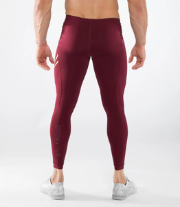 Pantalon de sport moulant en polyester pour homme avec logo personnalisé, séchage rapide, respirant, pour la gym, l'entraînement et la course à pied - Product Image 2