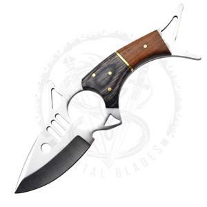 Cuchillo de Caza de Alta Calidad MORTAL SAGA MS-HK-0014, Acero Inoxidable al Carbono D2, Táctico, de Supervivencia, con Mango de Madera Personalizable - Product Image 1