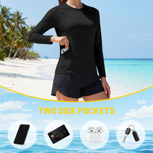 Camiseta de Protección Solar Personalizada para Mujer, Diseño y Logotipo Personalizados, Manga Larga, Ropa Deportiva de Alto Rendimiento para Surf y Natación - Product Image 5