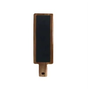 Planche à découper en bois de qualité supérieure, forme ovale, avec incrustation en résine verte et poignée - Product Image 5