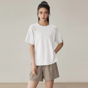 Camisetas Gráficas de Alta Calidad al por Mayor para Mujer, 100% Algodón, Camiseta Deportiva para Mujer, Camiseta Coreana Extra Grande para Mujer - Product Image 4