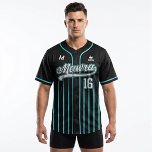 Maillot de baseball de haute qualité avec logo personnalisé, chemise d'équipe boutonnée, uniforme sportif léger en polyester à séchage rapide pour hommes et femmes - Product Image 1