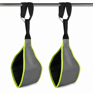 Sangles abdominales réglables en coton et polyester, haute élasticité, antidérapantes, légères, pour barre de traction - Unisexe, vente en gros OEM - Product Image 3