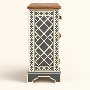 Armoire de rangement décorative de luxe en os incrusté, faite à la main, de haute qualité, pour chambre à coucher, salon, meuble buffet - Product Image 4