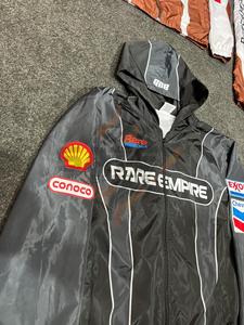 Custom Windbreaker Hoodie Men Nylon <b>Zip</b>-<b>Up</b> Vintage Washed Lightweight Windproof Waterproof Outdoor Jacket - Product Image 3