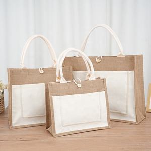 Premium Quality Jute Tote Bag with Two Handles Open Closure Unisex Outdoor Fashion Shopping Travel Daily Use-Buy Direct Supplier - Product Image 1