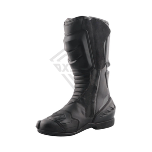 Moto Boots Mid-Calf PU Upper Rubber Outsole Zip Closure Abrasion Resistant All Seasons Solid Black Wholesale Rate OEM 2026 - Product Image 3
