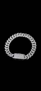 Chaîne cubaine à quatre rangs de 15 mm en or blanc, sertie de diamants de laboratoire et de moissanite, style Miami, bijoux hip-hop pour homme, finition 14 carats - Product Image 6