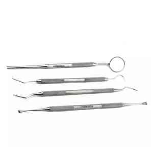 Kit de examen dental manual: espejo de acero, sonda, raspador, instrumentos quirúrgicos - Recomendado por dentistas, certificado CE Clase I por Grip Surgical - Product Image 1