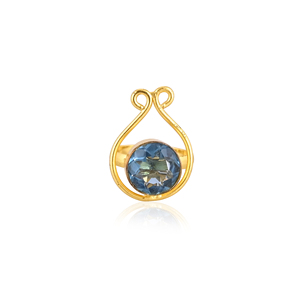 Anillo Ajustable de Topacio Azul, Joyería de Piedras Preciosas Hecha a Mano para Mujer - Product Image 1