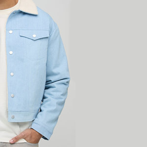 Quality Casual Embroidered Windproof Oversized Drop Shoulder Denim <b>Jeans</b> <b>Jacket</b> for Men Distressed <b>Black</b> 100% Cotton Winter - Product Image 5