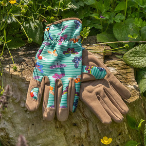 Gant de jardinage en cuir de vachette pleine fleur, résistant à la chaleur et aux étincelles, avec manchette élastique – Offre Spéciale - Product Image 4