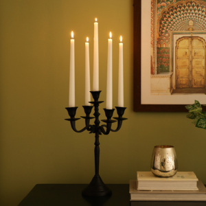 Elegante Candelabro de Aluminio de 3 Brazos, Portavelas Decorativo de Metal con Acabado Dorado para Bodas, Fiestas y Eventos - Product Image 5