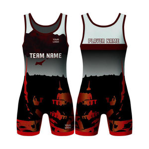 Combinaison de lutte personnalisée, imprimée par sublimation, pour hommes, jeunes et équipes, respirante, extensible, en spandex, équipement de lutte personnalisé - Product Image 1