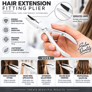 Pince de pose professionnelle pour extensions capillaires de 5 pouces en acier inoxydable, outil de sertissage de micro-anneaux pour salon INTENSE SURGICAL - Product Image 4