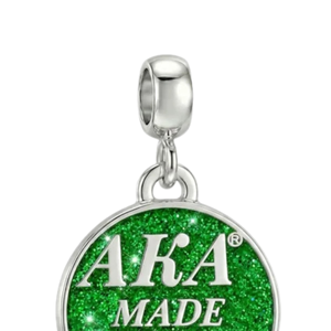   Bracelet pour femme fabriqué en 1986, élégant, couleur vert et argent, bijou à breloques, accessoire de mode pour poignet, inspiré des sororités, qualité supérieure - Product Image 3