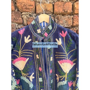 Wholesale <b>Velvet</b> Suzani Embroidered Jacket <b>Coat</b> Unisex Winter <b>Coat</b> With Inside Cotton Lining Boho Chic Jacket - Product Image 2