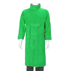 Delantal de Seguridad para Soldador de Cuero Vacuno Reforzado, Protección Industrial, Resistente al Calor, Sin Mangas, Resistente al Fuego - Product Image 4