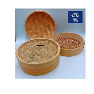 Meilleures ventes : Cuiseur vapeur en bambou écologique, sûr et propre, ustensile de cuisine en bois pur, idéal pour la cuisson vapeur des légumes et des fruits de mer, offre en gros - Product Image 1