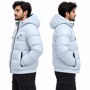 Chaquetas Acolchadas de Invierno para Hombre con Capucha de Calidad Premium, Chaquetas Acolchadas Personalizadas al por Mayor, Proveedor de Chaquetas Impermeables con Logotipo Frontal - Product Image 4