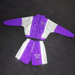 Ensemble survêtement coupe-vent en nylon imperméable personnalisé pour homme, veste coupe-vent et short pour homme - Product Image 3