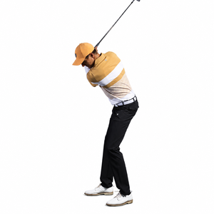 <b>Men's</b> Black Straight Fit Casual Golf Trousers Flat Front Zipper Fly Button Waterproof Breathable Lightweight Autumn <b>Pants</b> - Product Image 4