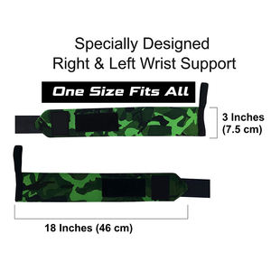 Muñequeras Deportivas Ajustables de Nailon con Estampado de Camuflaje, de Alta Calidad, Elásticas, para Gimnasio, Levantamiento de Pesas, Fabricadas en Pakistán - Product Image 4