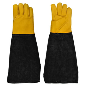 Cowhide Grain & Split Leather Safety Cuff <b>Fire</b> Resistant Tig Welding Gloves CE Certified Thickness Anti-Slip Anti-Cut - Product Image 2