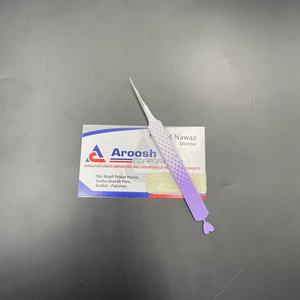 Pince à épiler d'extension de cils en forme de cœur à double ton d'isolation de poignée diamantée en acier inoxydable de haute qualité vente en gros - Product Image 5