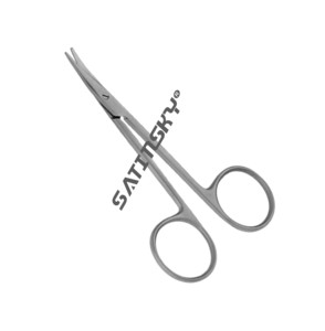 Tijeras para tendones curvadas STEVENS Sharp/Sharp 10,5 CM Microcirugía Acero inoxidable Fabricado con AISI 420 de fuente confiable - Product Image 3