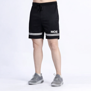 Pantalones Cortos Deportivos para Hombre con Franja Reflectante Negra, Cordón Elástico MOE, Ropa Deportiva para Correr, Fabricante de Marca Privada OEM - Product Image 4