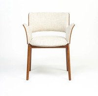 Ensemble de salle à manger en bois de style mid-century modern, 6 pièces, chaises à dossier rembourré, table rectangulaire, meubles pour la maison