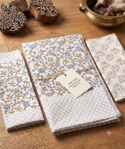 Parure de lit en percale imprimée à la main, motif floral, en coton, style indien, textile de maison - Product Image 3