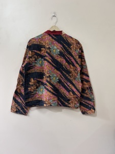 Chaqueta Bordada Kantha Vintage Hecha a Mano de Algodón para Mujer, Chaqueta Reversible - Product Image 6