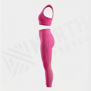 Ensemble de yoga pour femmes, vêtements de fitness, soutien-gorge de sport et leggings, tenue de sport pour la gym, l'entraînement et les exercices, couleur personnalisée - Product Image 3