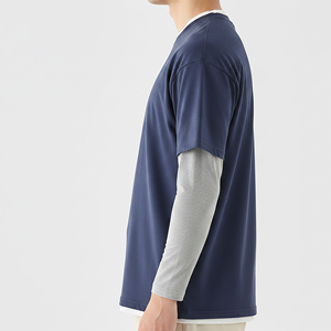 ผู้ผลิตเสื้อยืดแฟชั่นสตรีทแวร์ลำลองผ้าฝ้ายโอเวอร์ไซส์หนัก 240 GSM สำหรับผู้ชายแบบ Private Label - Product Image 2