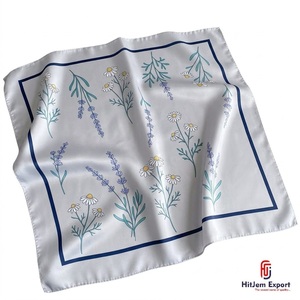 Custom Printed Womens Square <b>Scarf</b> Soft Lightweight Fabric Fashion Accessories OEM ODM Manufacturer Crete Custom Fabric Products - Product Image 5