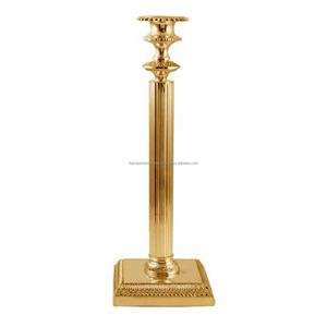 Aluminium <b>Taper</b> <b>Candle</b> Holder With Gold Finished Metal <b>Taper</b> <b>Candle</b> Holder For Home Lighting Decoration - Product Image 2